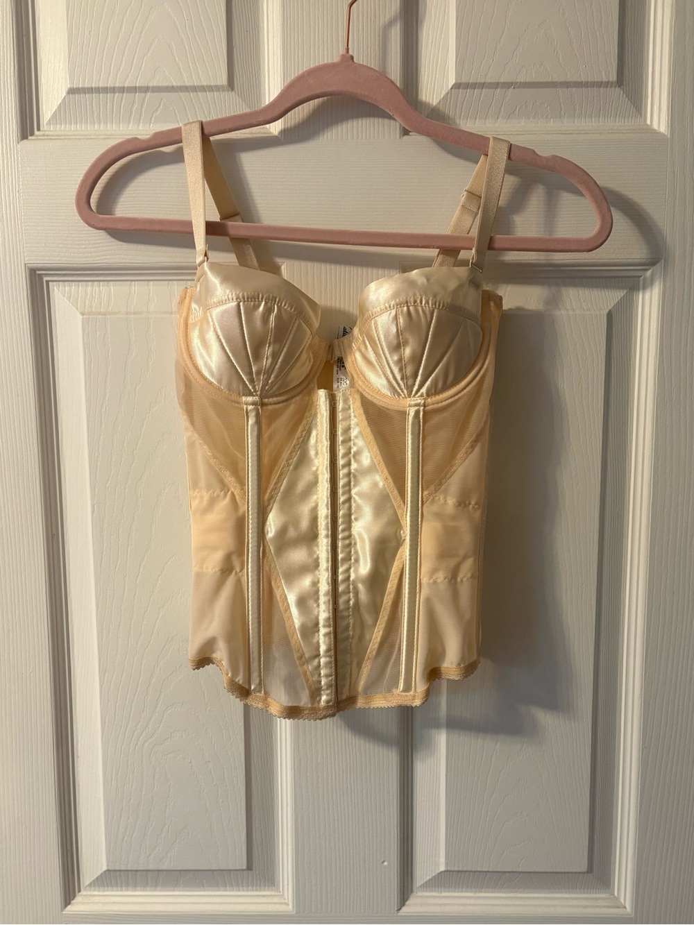 What Katie Did Merry Widow peach 1950s vintage reproduction